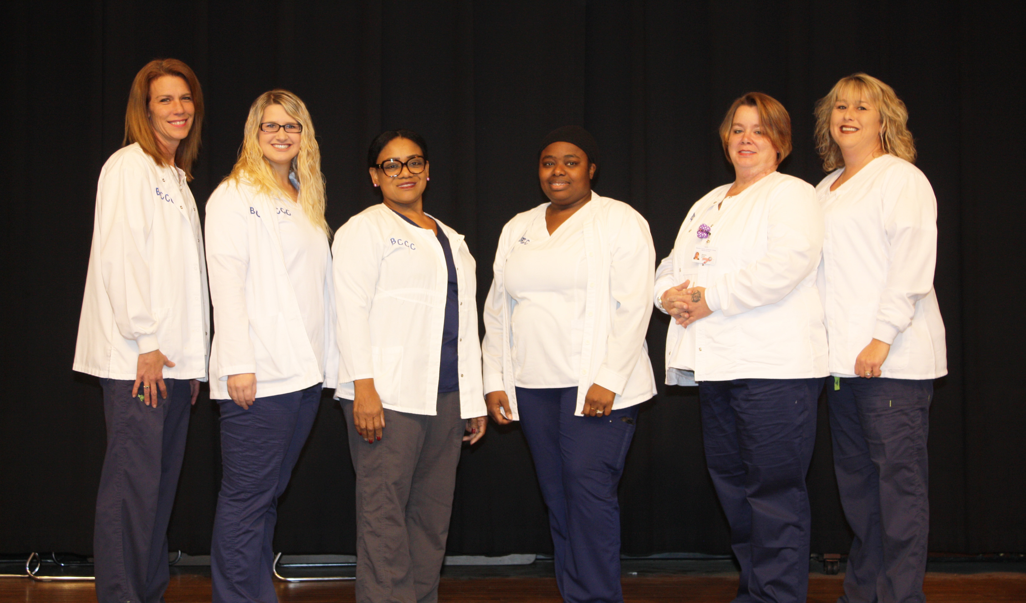 Nurse Aide I graduates: (left to right) Cheryl Mowers, Jordan Rimarski, Bernadette Smallwood, Bettie McCuller, Shannon Owens and Susan Abbott.