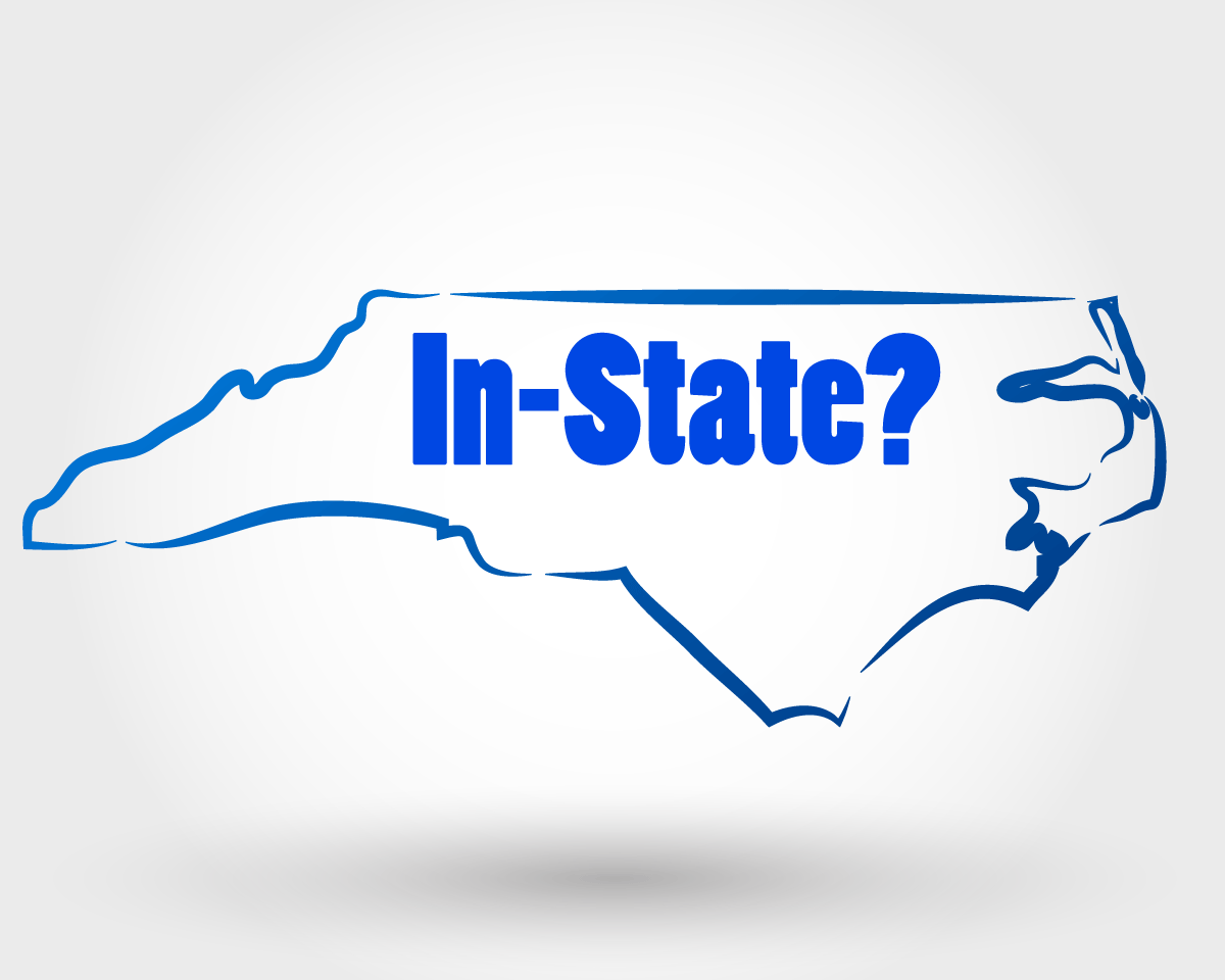Photo of North Carolina map.