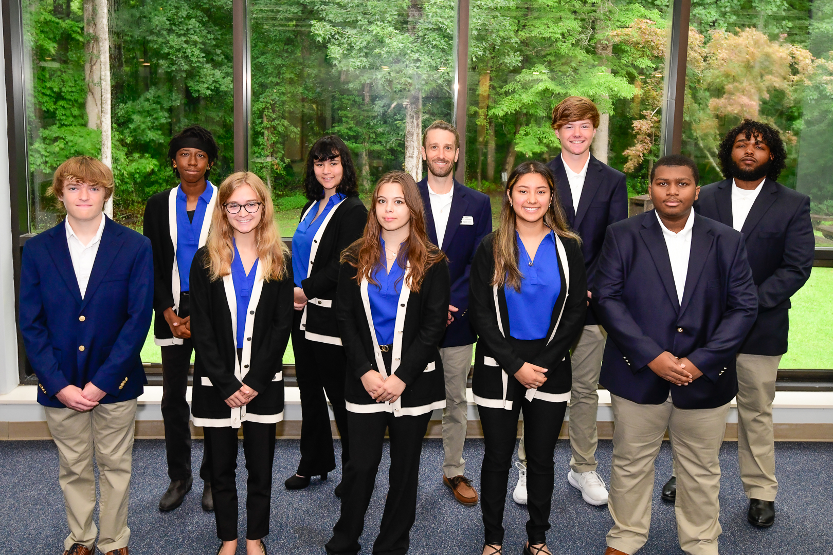 a group of students in formal attire