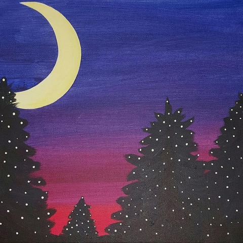 a moon painting