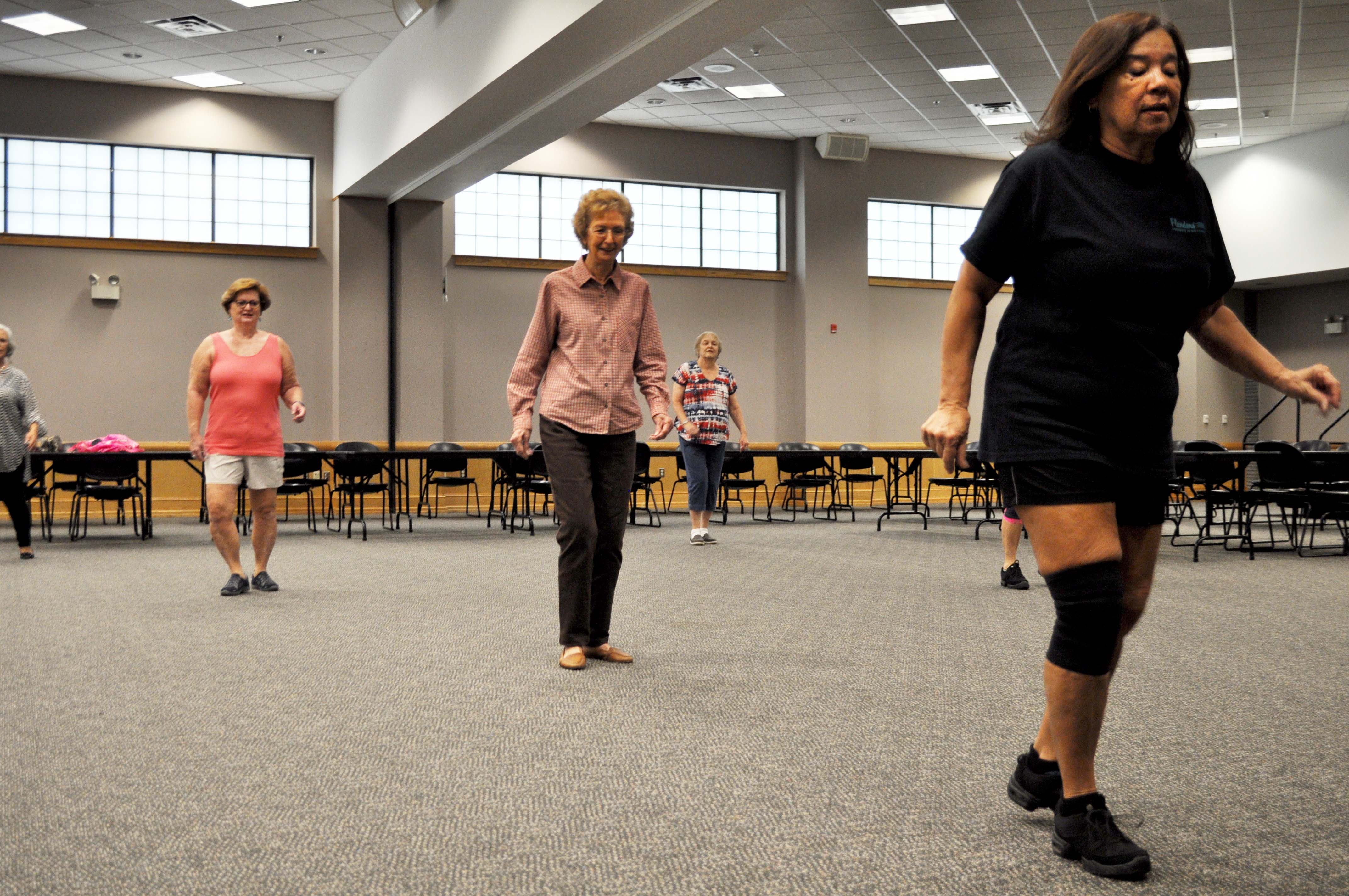 Photo of line dancing class.