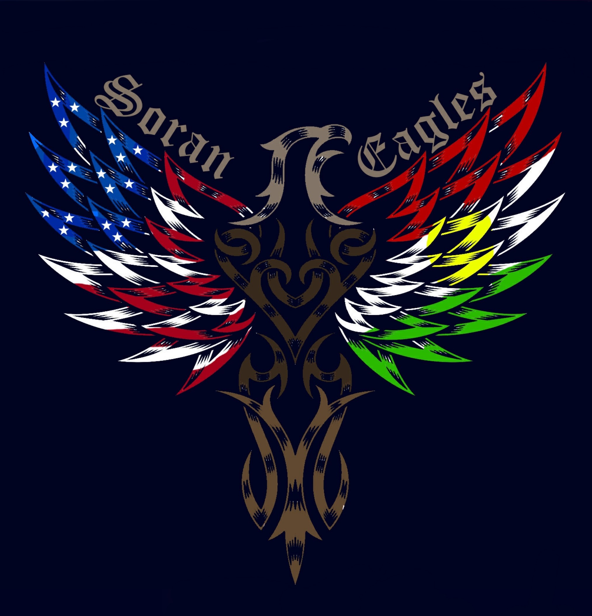 an eagle design that reads soran eagles