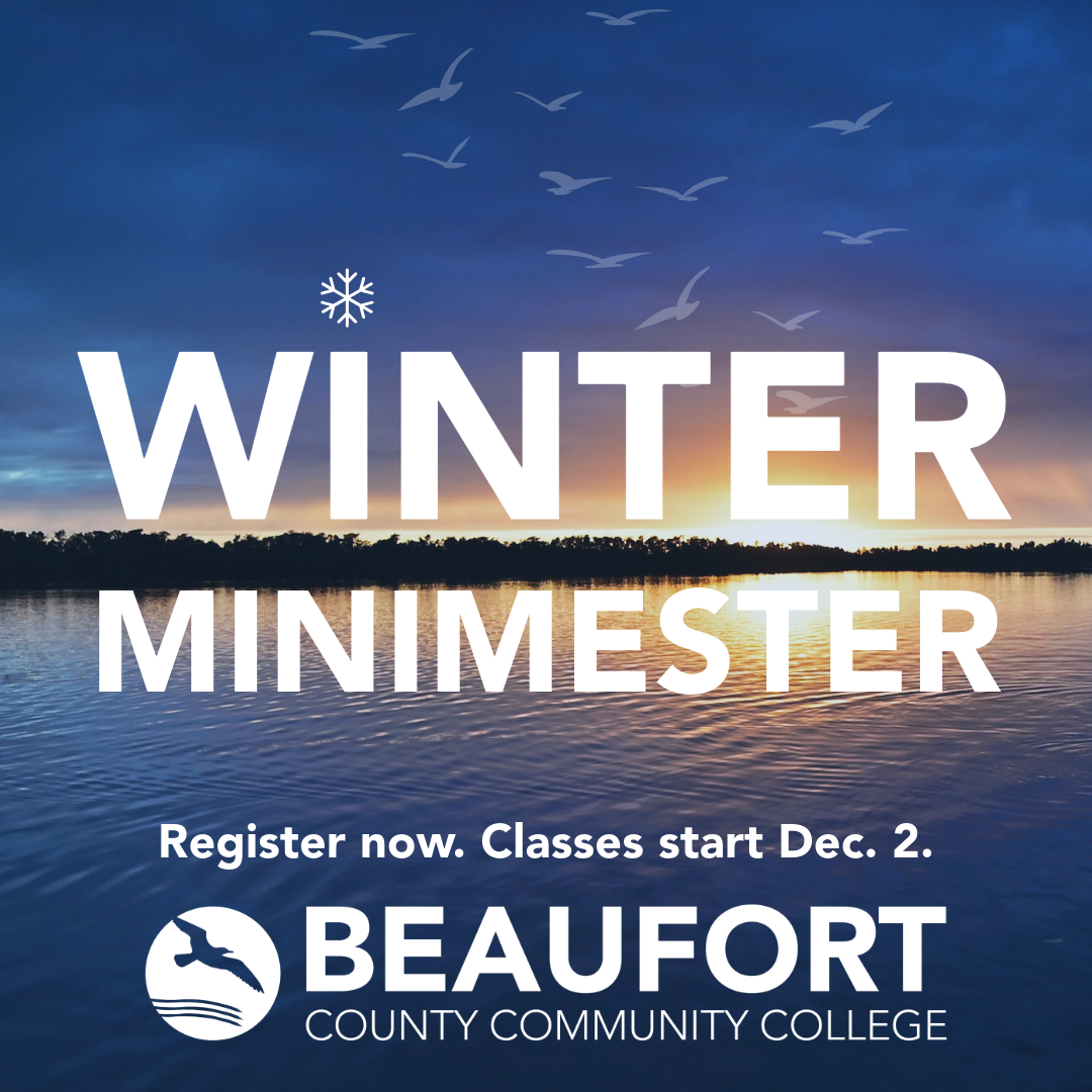 text reads winter minimester register now classes start December 2